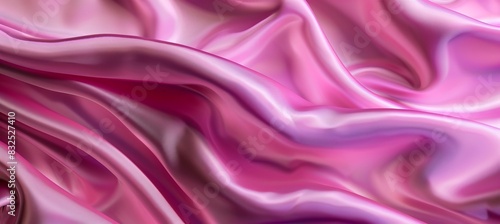 Graceful flowing fabric design on gentle soft pink background for elegant visuals
