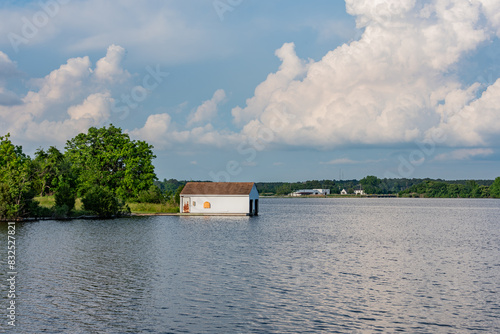 Tableau sur toile Boathouse, Blackwater National Wildlife Refuge, Maryland USA