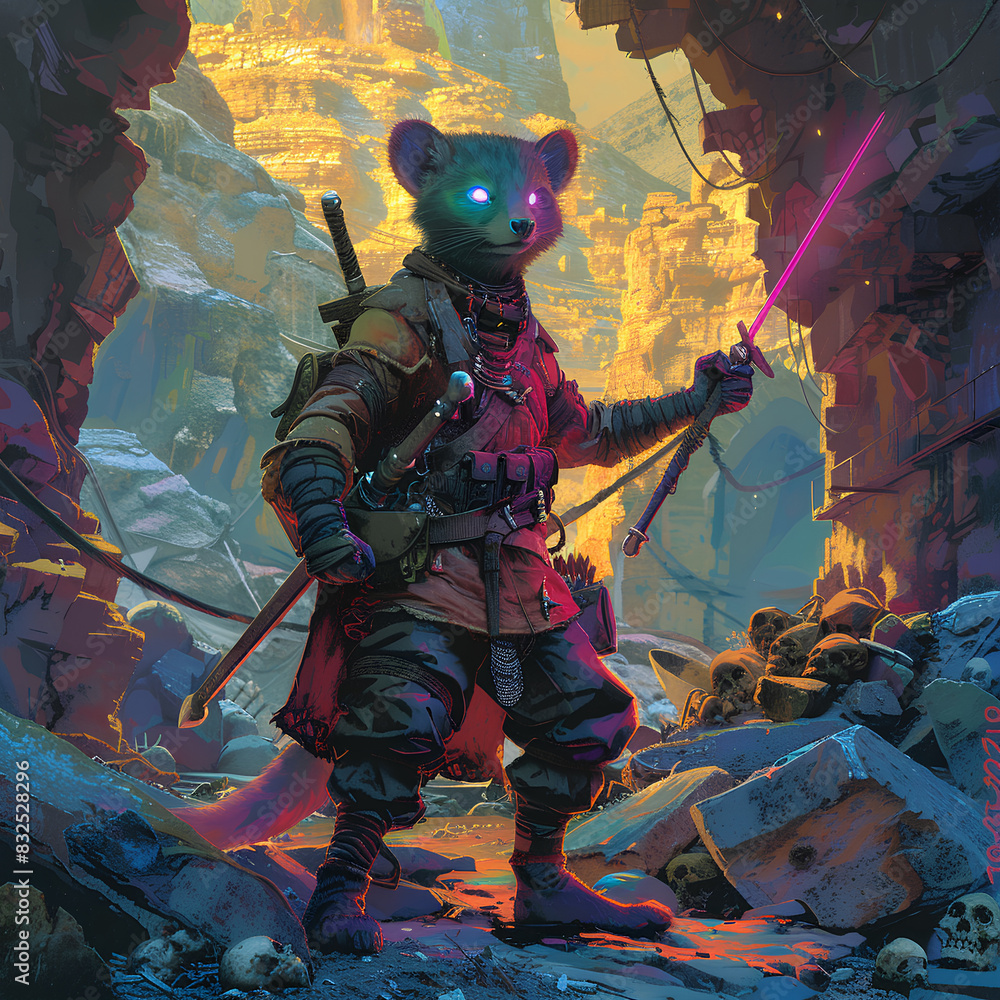 Fototapeta premium Warrior and the Undead