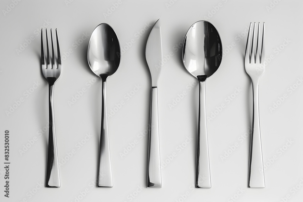 Photo of Cutlery Isolated on White Background Photo of Cutlery Isolated on White Background