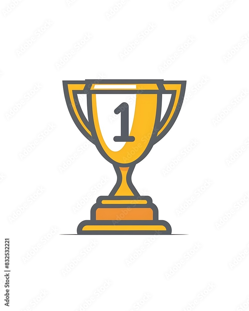 Winner #1 trophy number one winner's golden shine winner's circle brand new award sweepstakes winning wide small blank name plate. Trophy illustration isolated on a white background. Winner #1 trophy number one winner's golden shine winner's circle brand new award sweepstakes winning wide small blank name plate. Trophy illustration isolated on a white background.