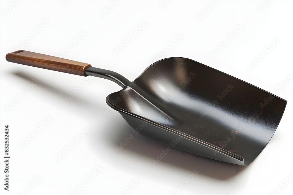 Photograph of a Classic Dustpan on a White Background Photograph of a Classic Dustpan on a White Background