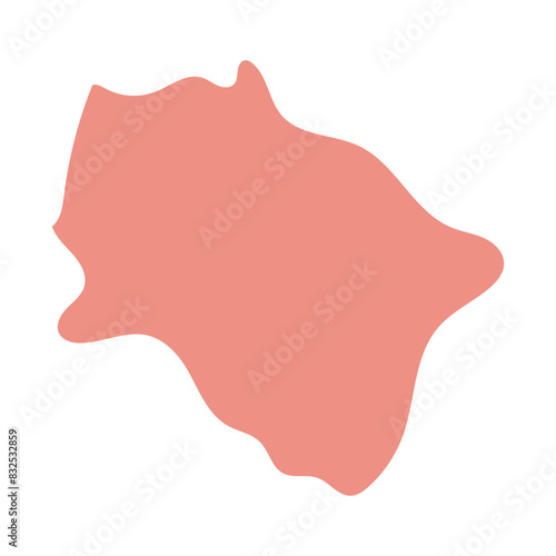 Uttarakhand indian state vector map art