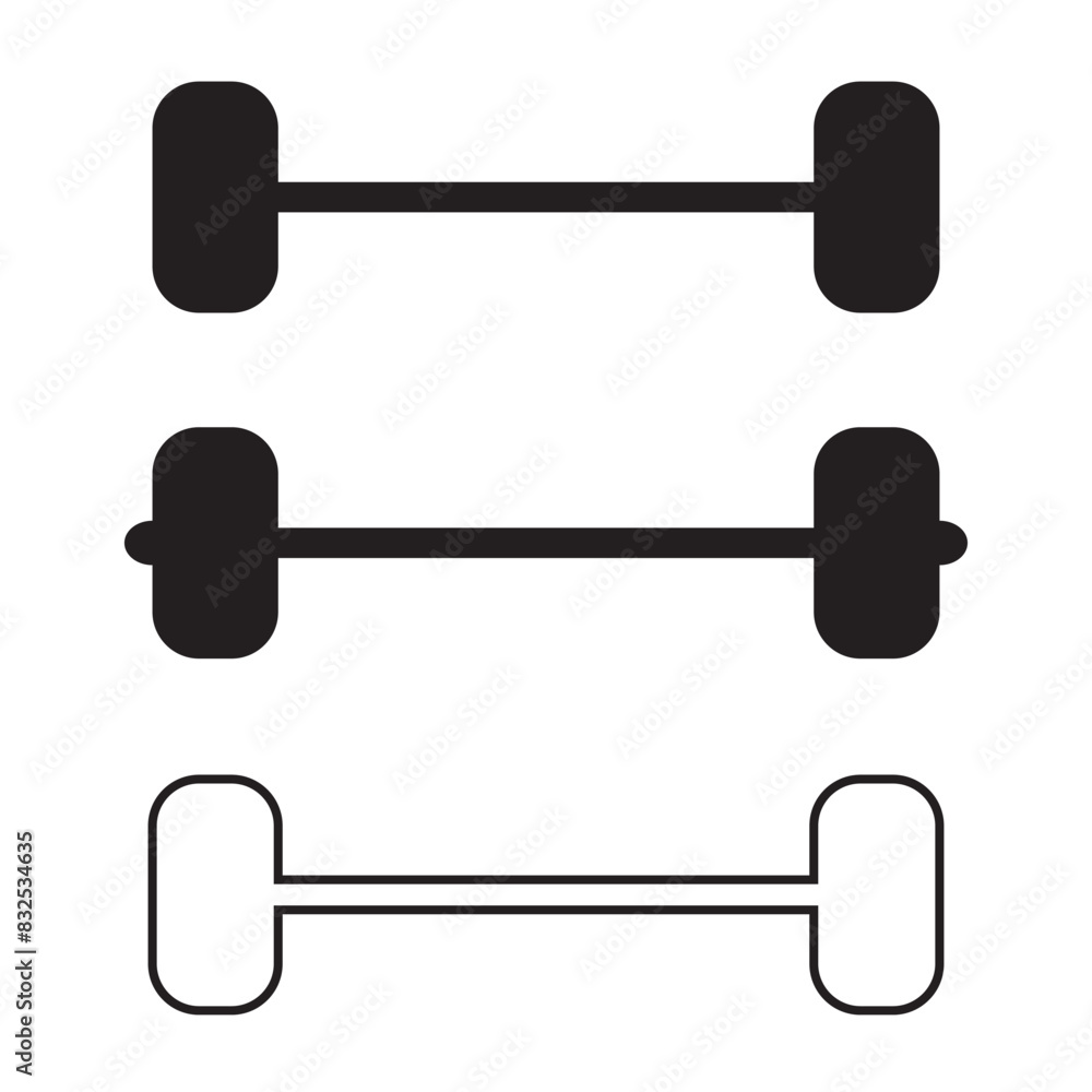 dumbbell icon set, dumbbell vector set sign symbol dumbbell icon set, dumbbell vector set sign symbol