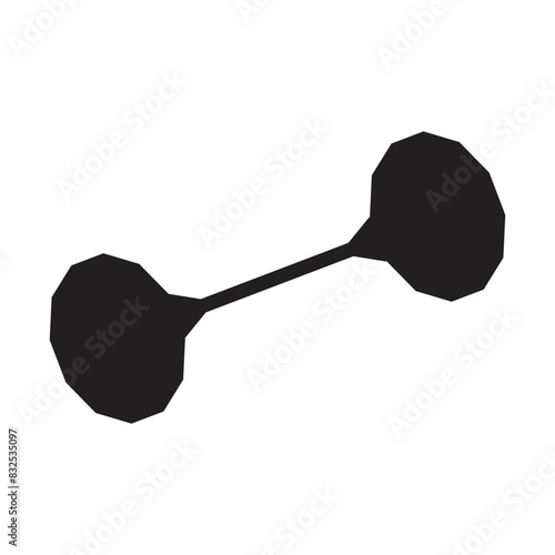 Dumbbell icon. Outline dumbbell vector icon for web design isolated on white background