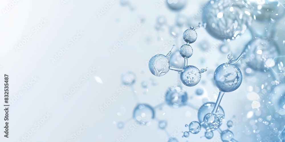 beauty collagen skin serum and vitamin illustration, hyaluronic acid molecules background beauty collagen skin serum and vitamin illustration, hyaluronic acid molecules background