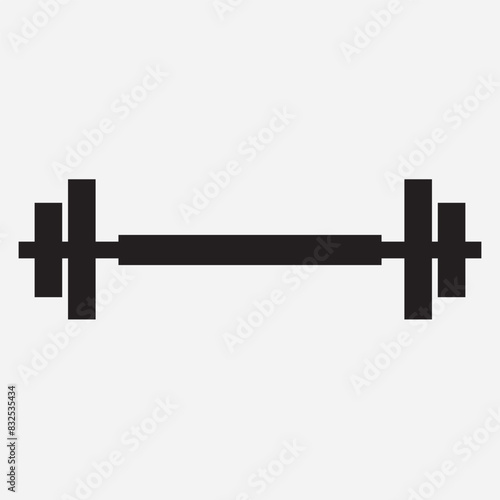 Dumbbell icon. Outline dumbbell vector icon for web design isolated on white background