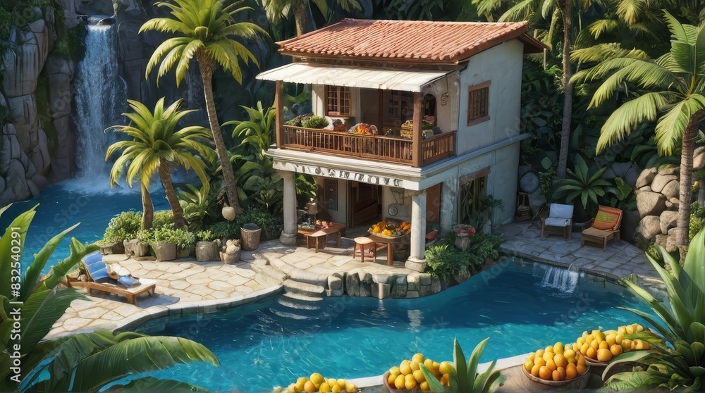 Tropical Getaway  A Dreamy Cottage Oasis by the Waterfall