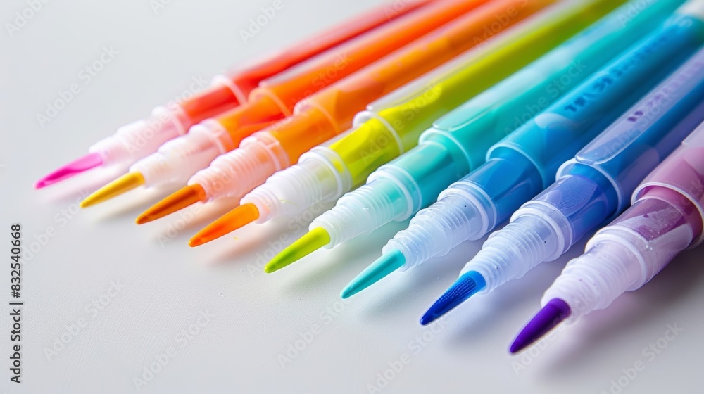 A set of markers made from nontoxic watersoluble materials. A set of markers made from nontoxic watersoluble materials.