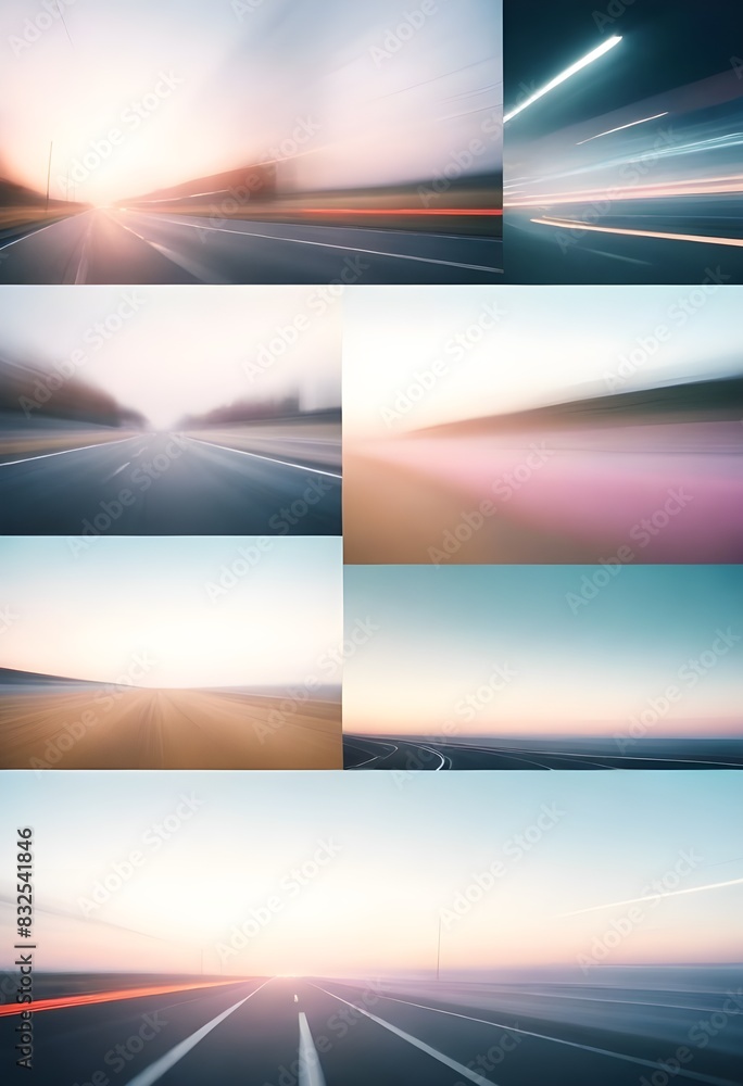 Obraz premium a collage of photos with a lighthouse in the background