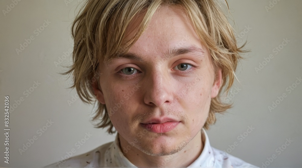 Portrait of a Young Man with Blonde Hair Portrait of a Young Man with Blonde Hair