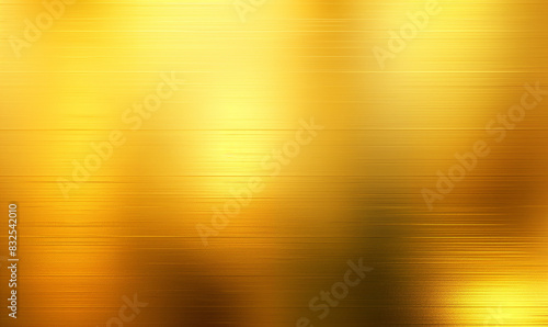 A shiny golden metal texture background with soft reflections, perfect for adding a touch of luxury and elegance to your designs photo