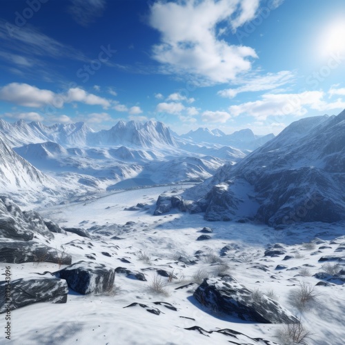 Pristine Snowy Peaks  Photorealistic 4K Landscape