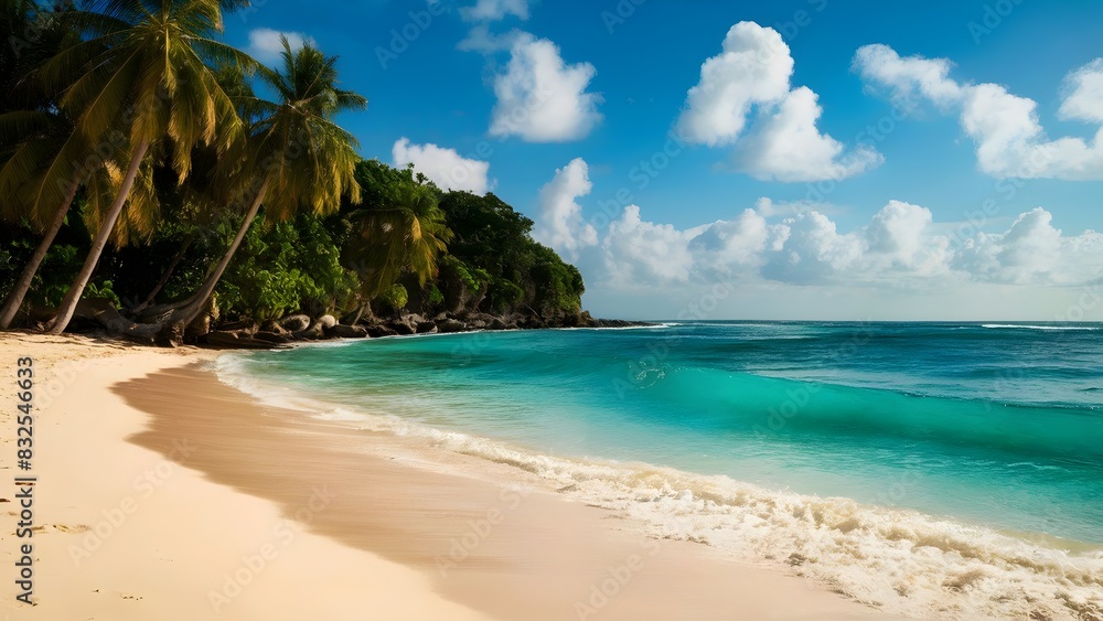 Beautiful tropical wave of summer sea surf. Soft turquoise blue ocean wave on the golden sandy beach. Beautiful tropical wave of summer sea surf. Soft turquoise blue ocean wave on the golden sandy beach.