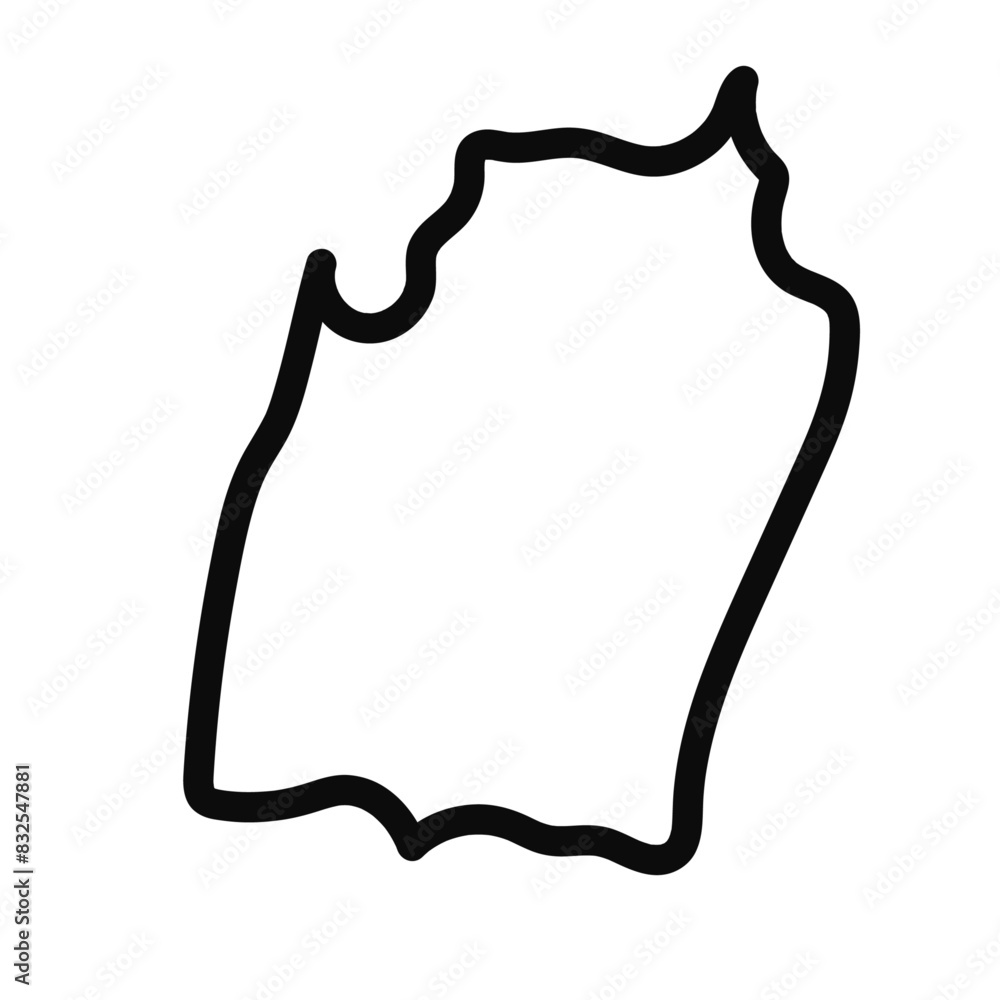 Manipur map illustration Manipur map illustration