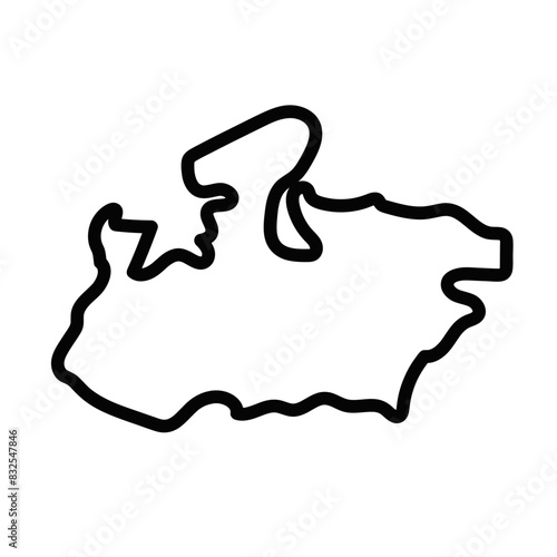 Madhya Pradesh map illustration