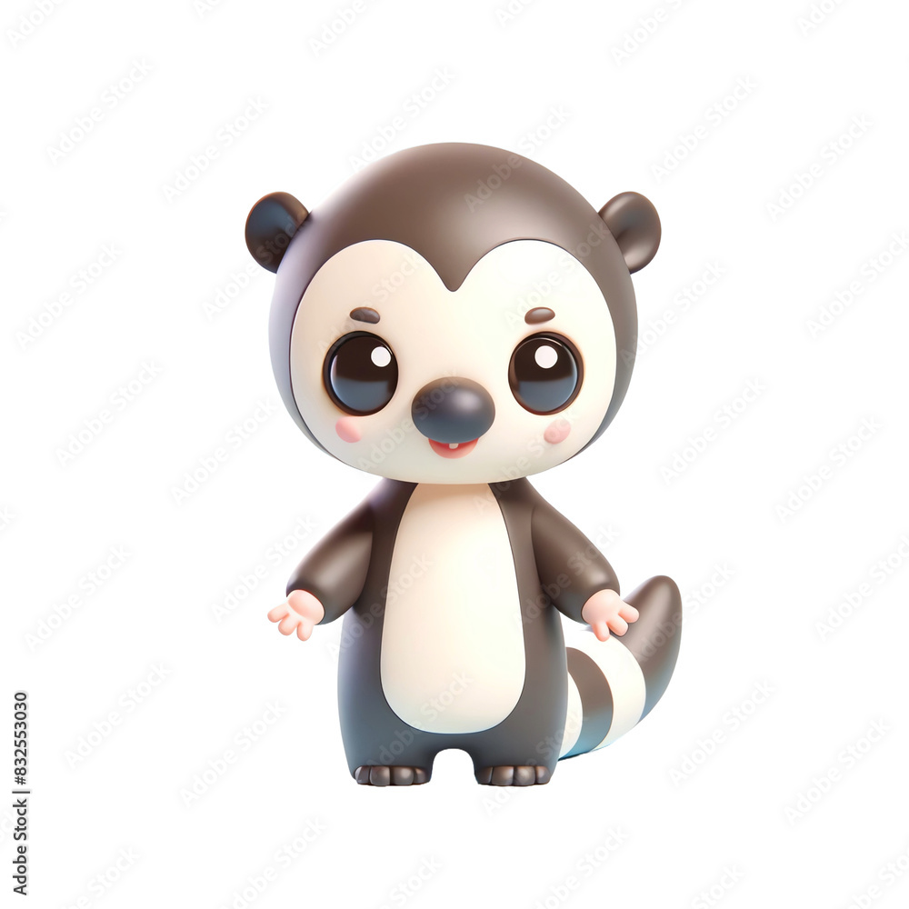 Naklejka premium A cute 3D image of Colugo