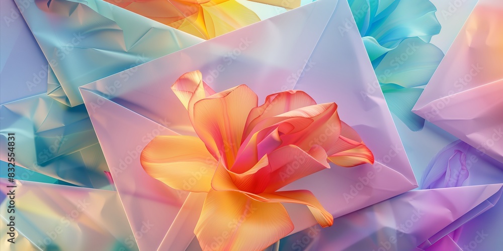 Obraz premium Colorful Gift Boxes with Decorative Ribbons in Pastel Shades