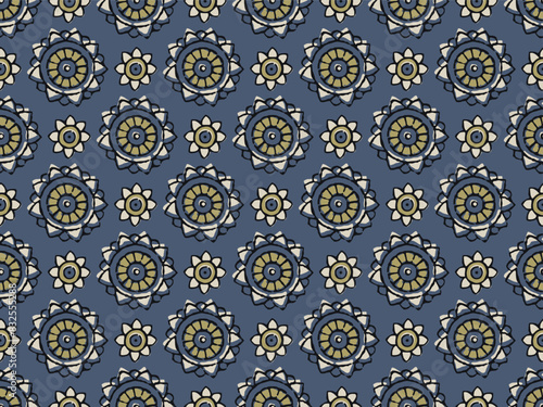 GEOMETRIC SEAMLESS PATTERNS IN EARTHY TONES AJRAKH PATTERN, HAND BLOCK PRINT, BATIK PRINT, INDIAN TEXTILE BACKGROUND