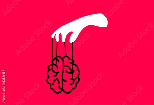 Mental manipulation brain string hand