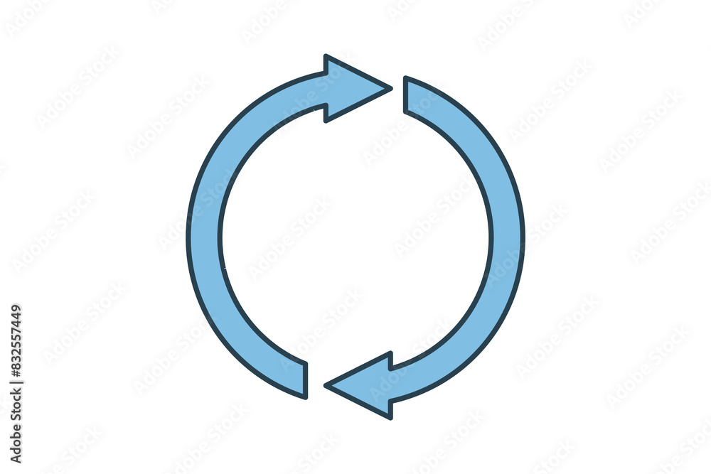 Factory reset icon. icon related to setup and setting. suitable for web site, app, user interfaces, printable etc. flat line icon style. simple vector design editable