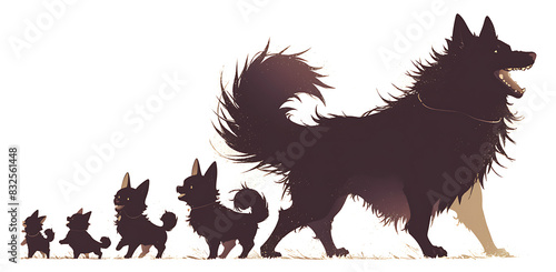 Papa Dog and his son Illustration for Fathers Day, dog png background, wallpaper