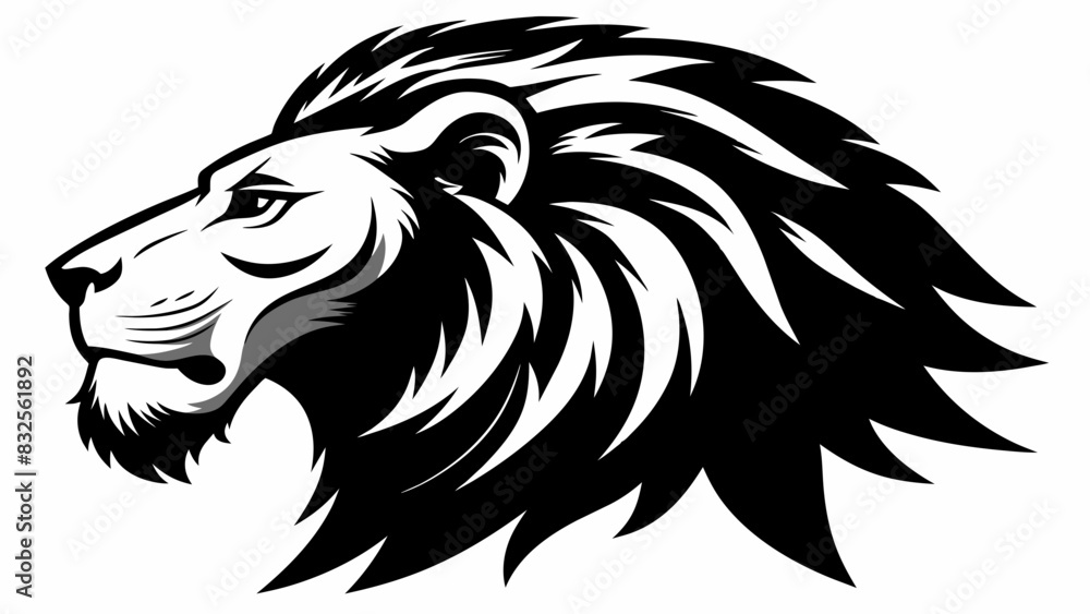 Fototapeta premium lion Head and svg file