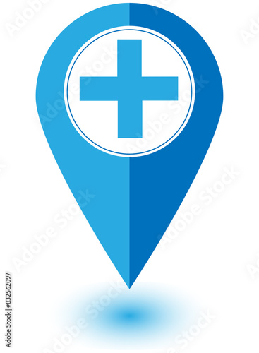 Blue color Medical location icon Free Download Blue color Medical location icon - GFXLoad