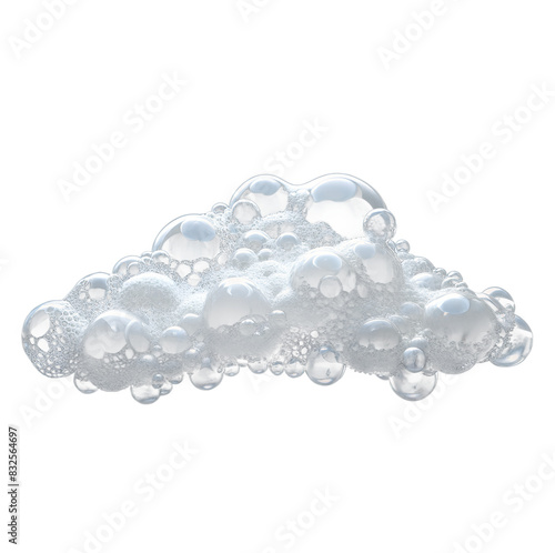 white liquid suds from soap shampoo or body wash isolated background