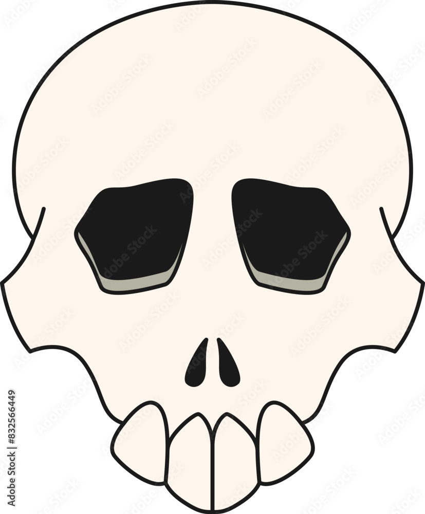 Emoticon Skull Illustration Element Emoticon Skull Illustration Element