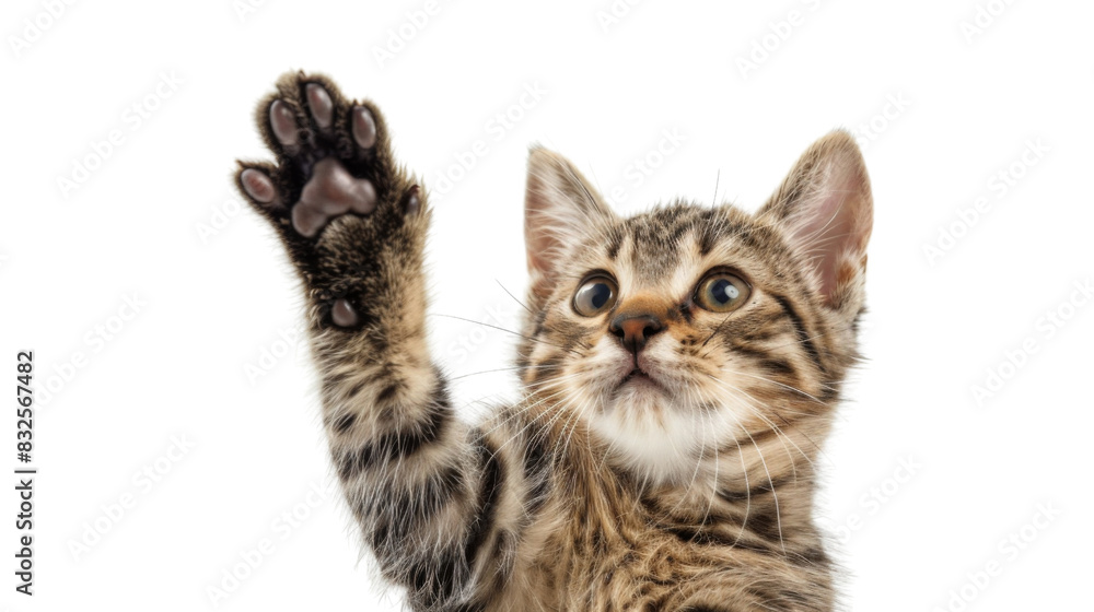Obraz premium Cat giving high five