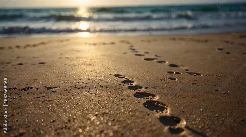 footprints on the beach footprints on the beach