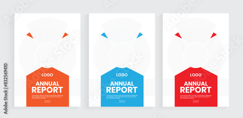 Annual report brochure cover design, modern marketing paper design template, abstract shape flier, leaflet, poster, textbook, and handbook design.