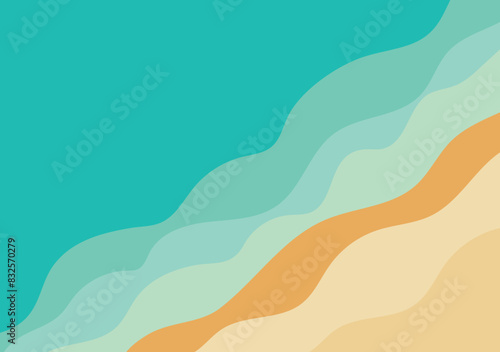 waves on the beach background, abstract vector illustration,template for banner,wallpaper,cards,invitation