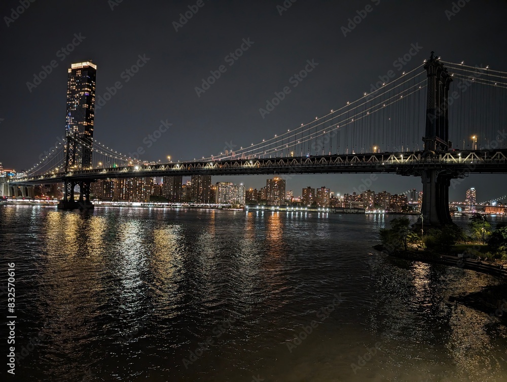 Obraz premium NYC, New-York la nuit, architecture
