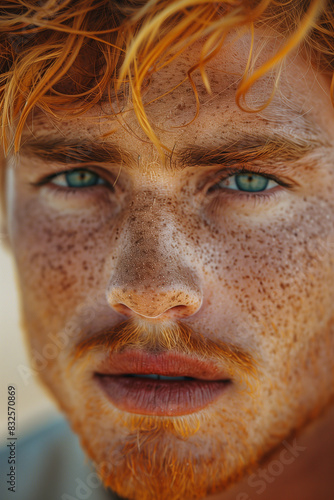 Handsome Man Model with Red Hair and Blue Eyes © Juli Soho