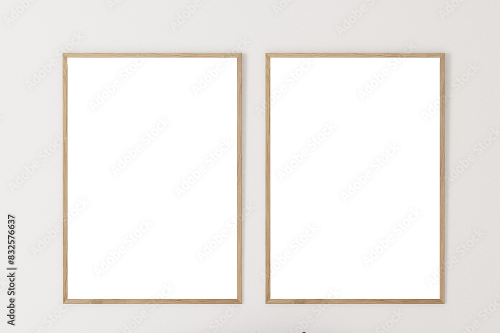 Two frame mockup A4, 3d render Two frame mockup A4, 3d render