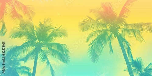 a image of a couple of palm trees that are standing in the grass