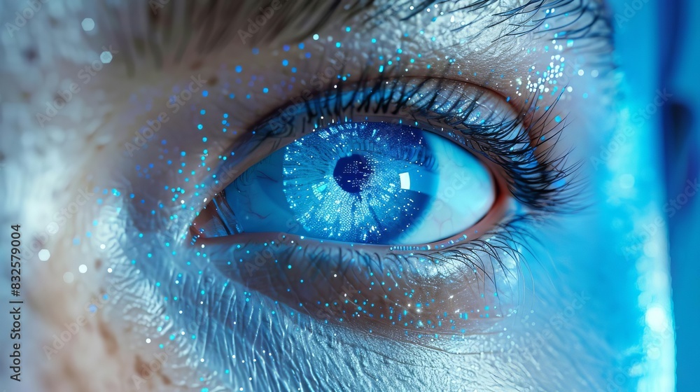 Futuristic depiction of the antiaging benefits of astaxanthin, showing youthful skin with holographic elements, Sci-Fi Futuristic depiction of the antiaging benefits of astaxanthin, showing youthful skin with holographic elements, Sci-Fi