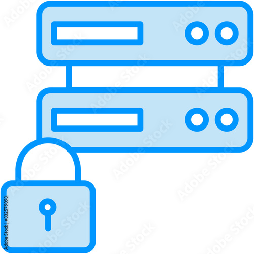 Database Lock vector design logo icon.svg