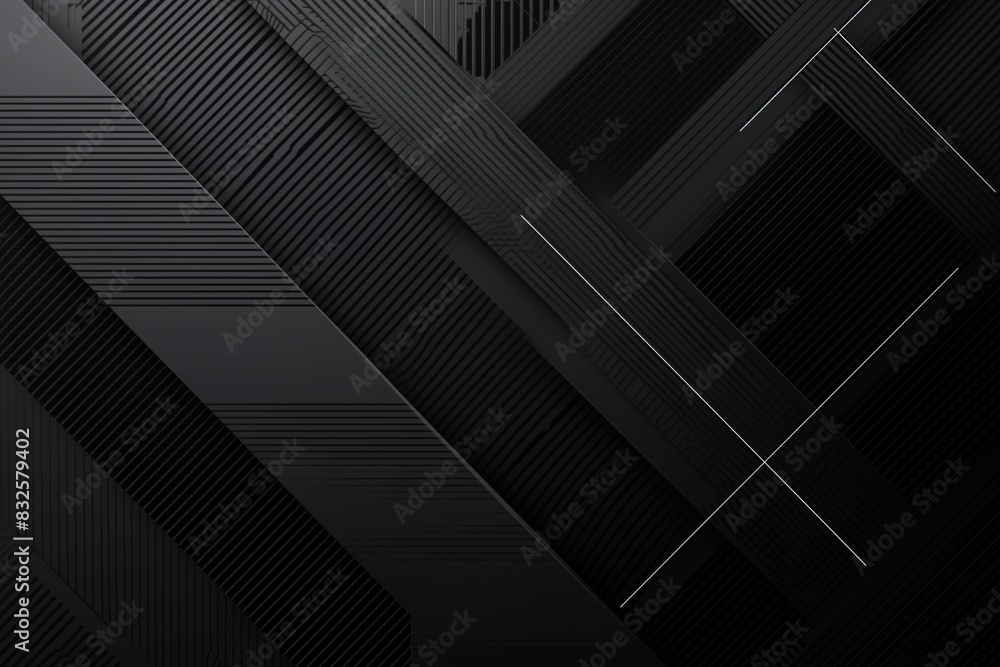 Fototapeta premium Clean black background with stripes
