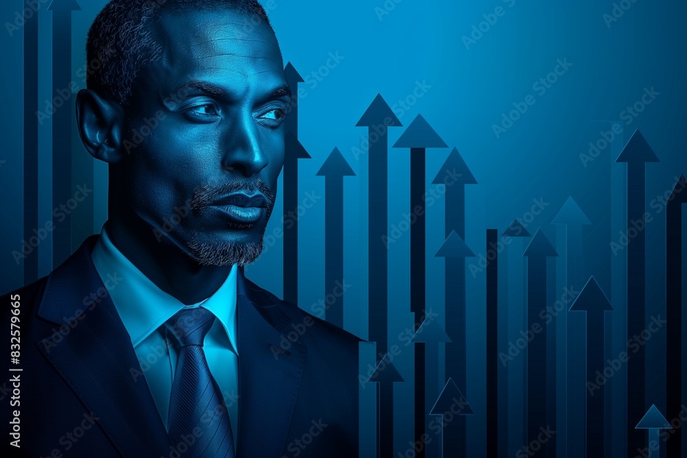Stylish business leader background with businessman Stylish business leader background with businessman