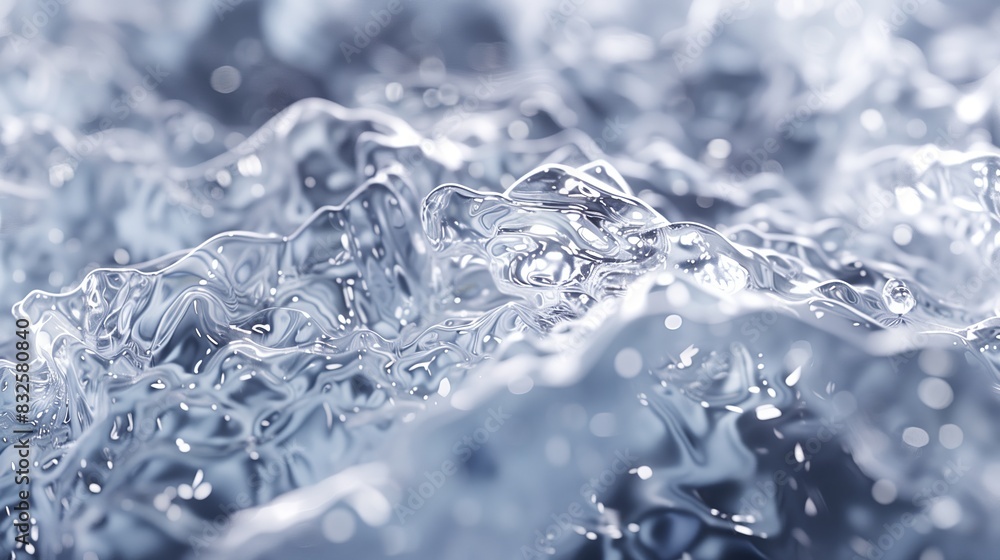 Close up of clear blue ice waves. Close up of clear blue ice waves.