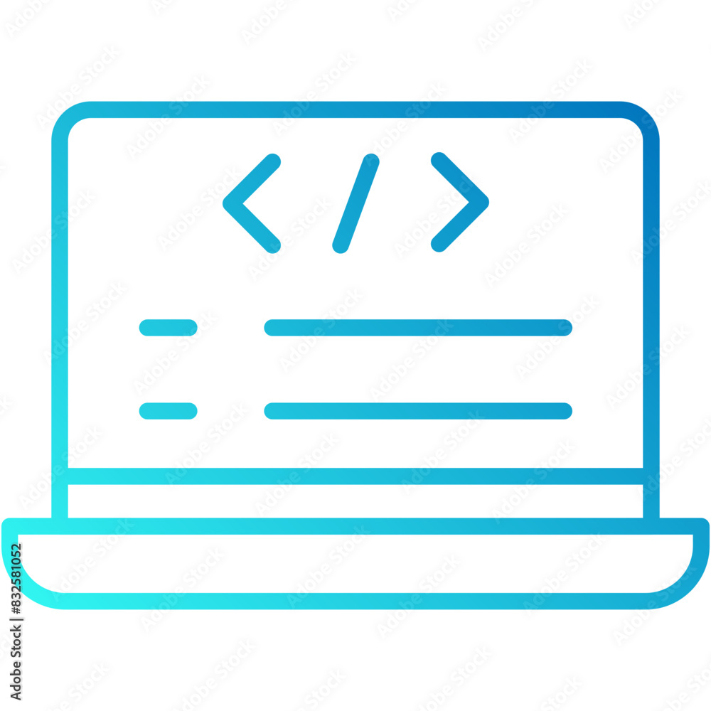 Laptop Coding vector design logo icon.svg Laptop Coding vector design logo icon.svg