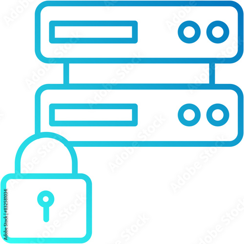 Database Lock vector design logo icon.svg