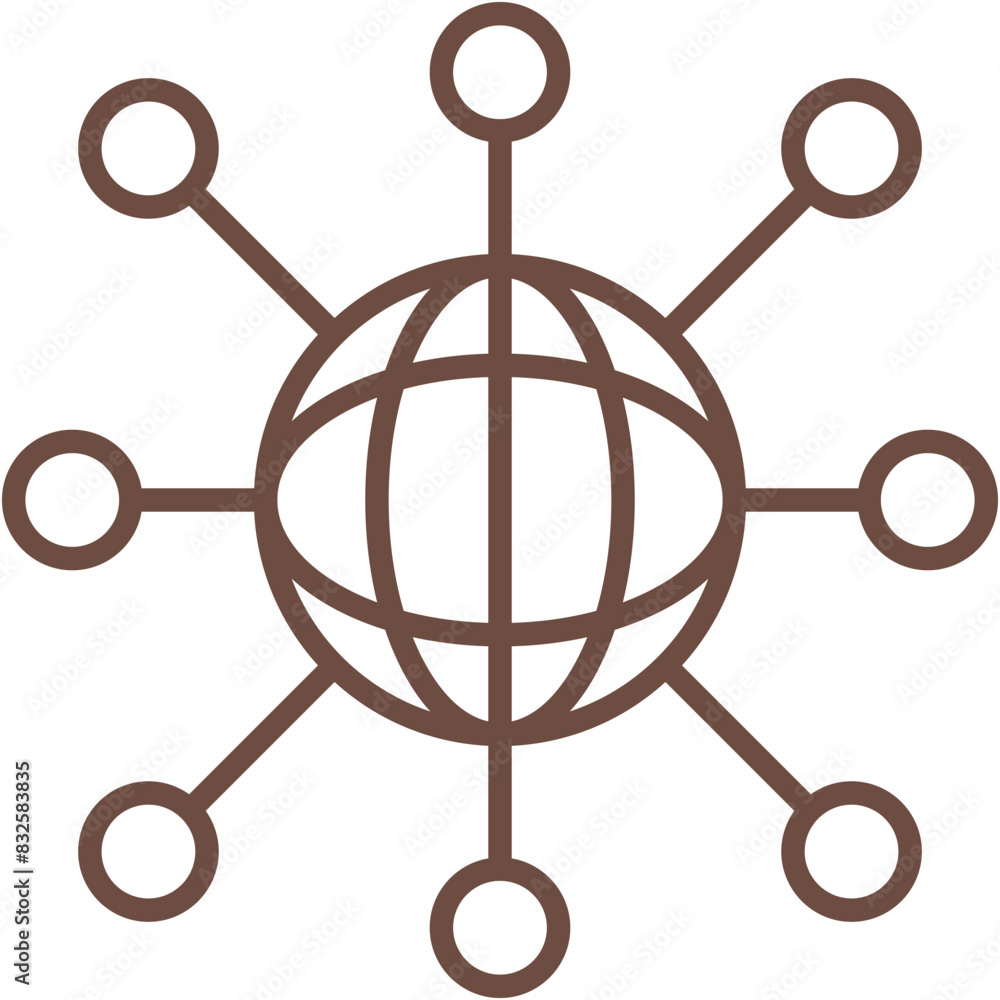Worldwide Network vector design logo icon.svg