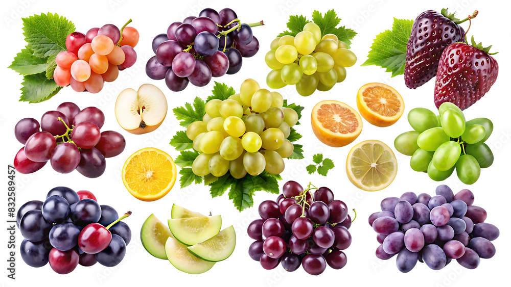 Set of Fruits in Various Styles: Sliced, Chopped, and Whole on Transparent Background.
Set of Fruits in Various Styles: Sliced, Chopped, and Whole on Transparent Background.