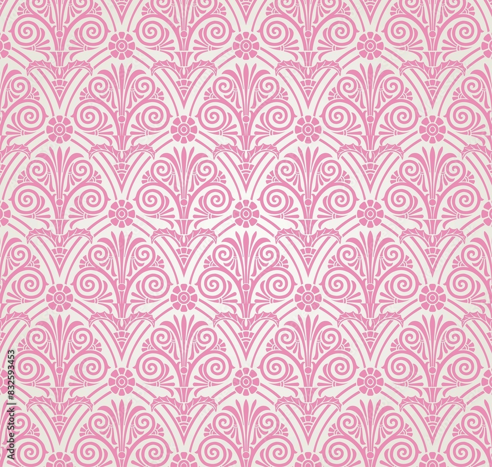 traditional paisley floral pattern , textile swatch , India	