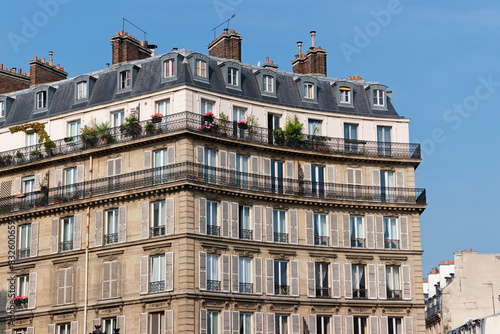 Photography The Place Blanche square in the 9th arrondissement of Paris city