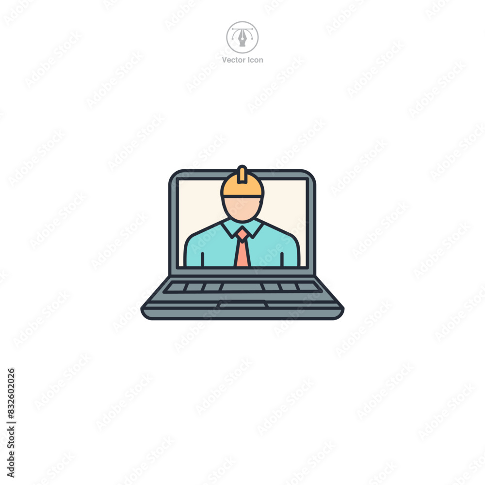 Job Site Icon theme symbol vector illustration isolated on white background Job Site Icon theme symbol vector illustration isolated on white background